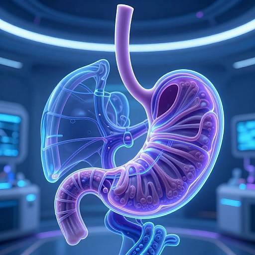 Futuristic Cyberpunk Esophagus Scan