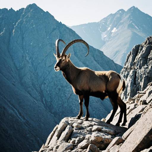 Mountain Ibex on Rocky Ledge Mountain Ibex on Rocky Ledge
