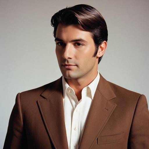Man in Vintage Brown Tailored Suit