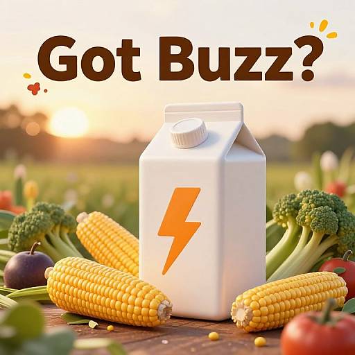 Stylized Milk Carton with Lightning Brand