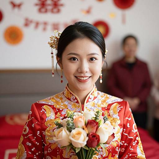 Traditional Chinese Wedding Bride Portrait