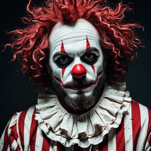 Vintage Torn Clown Monster Cosplay Costume
