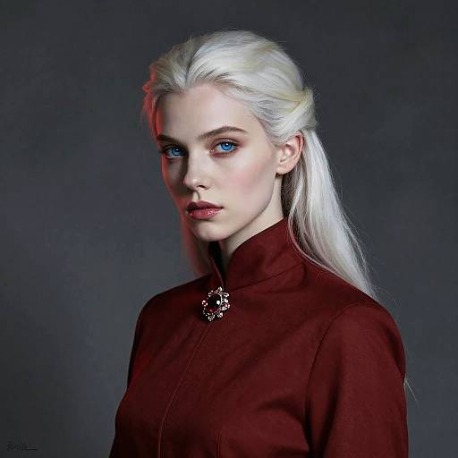 Noir Digital Portrait of Striking Woman