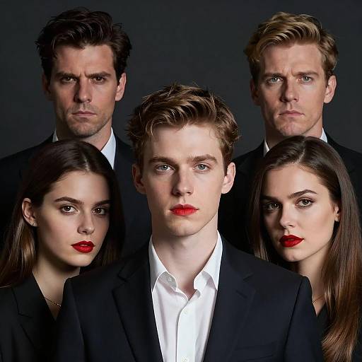 Dramatic Group Portrait with Shadows