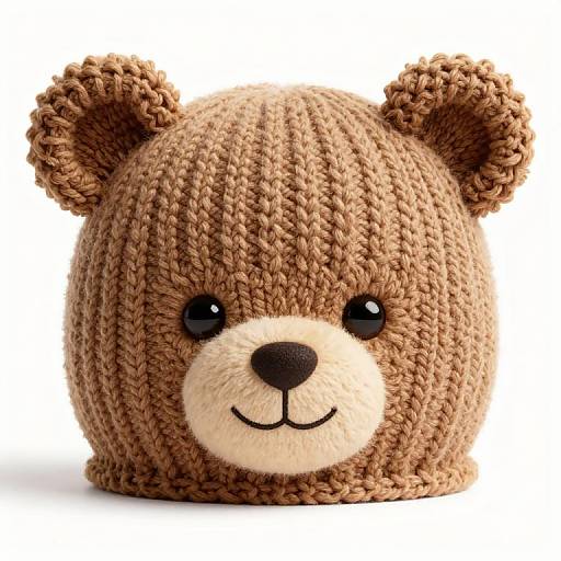 Whimsical Knitted Hat Teddy Bear