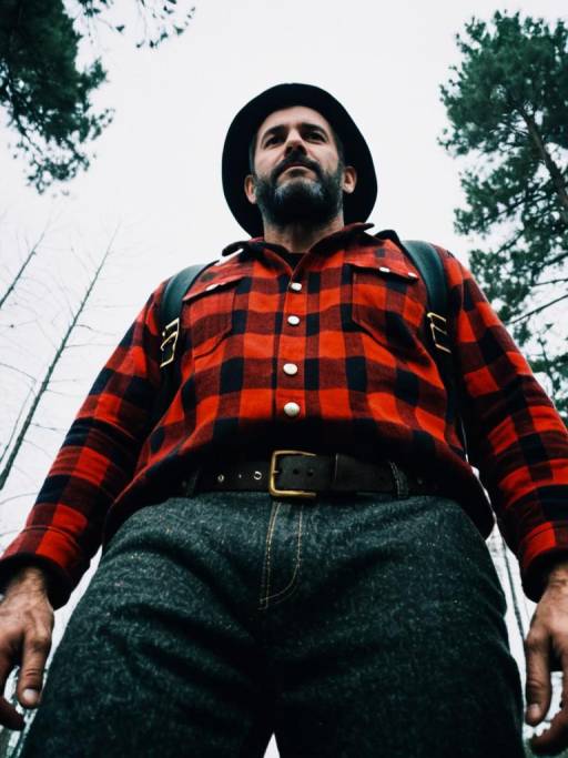 Man in Lumberjack Costume Outdoor