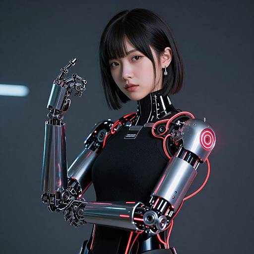 Cyberstyle Woman with Robotic Arms