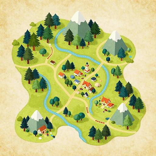 Whimsical Dofus Fantasy World Map