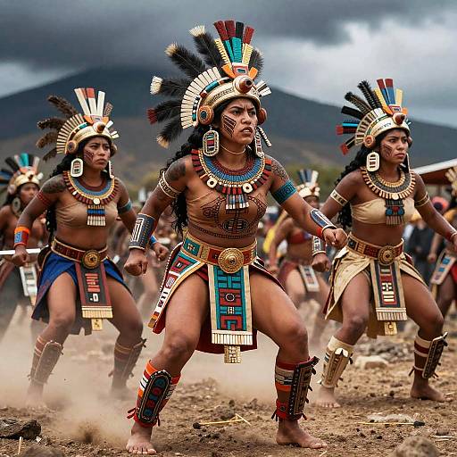 Fierce Aztec Women Warriors Battle