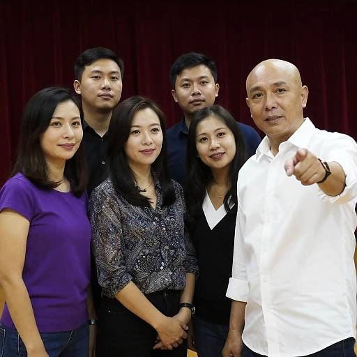 Group Portrait in a Cozy Room