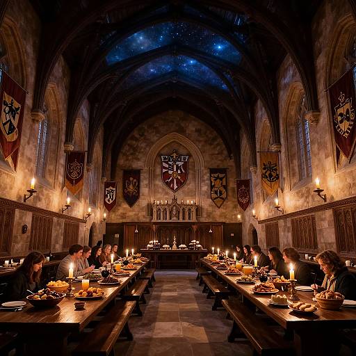 Majestic Hogwarts Great Hall Interior