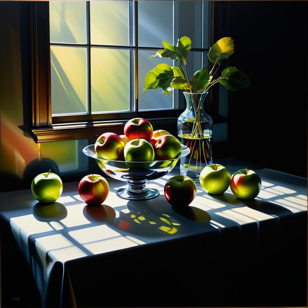 Cinematic Still Life: Apples in Glass