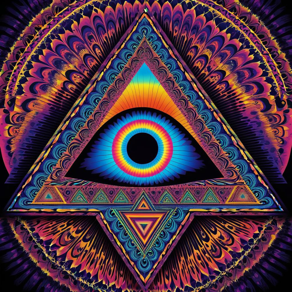 Psychedelic Triangle Eye Print Design