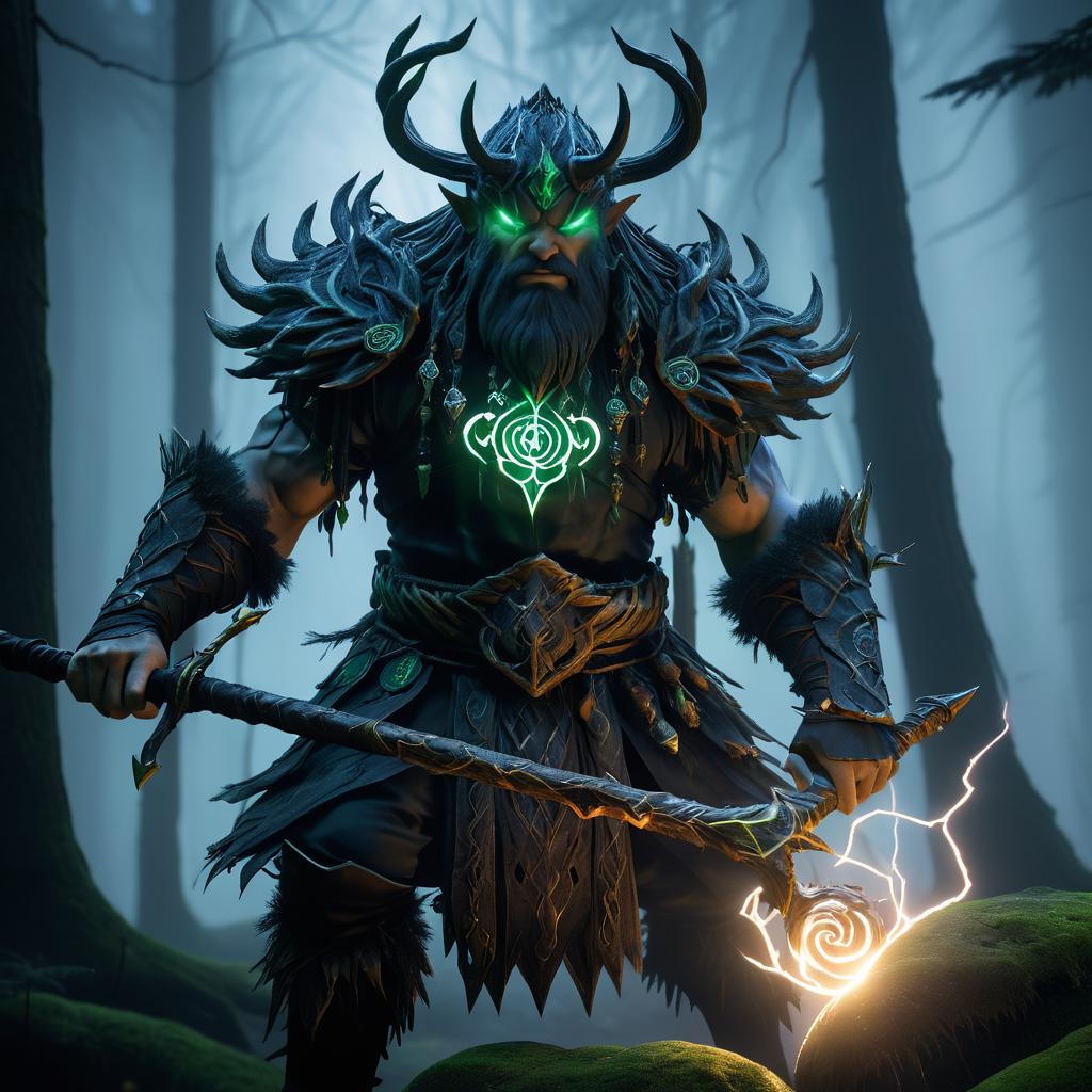 Mysterious Warlock Berserker in Forest