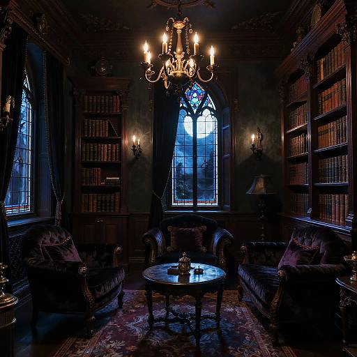 Gothic Victorian Vampire Living Room