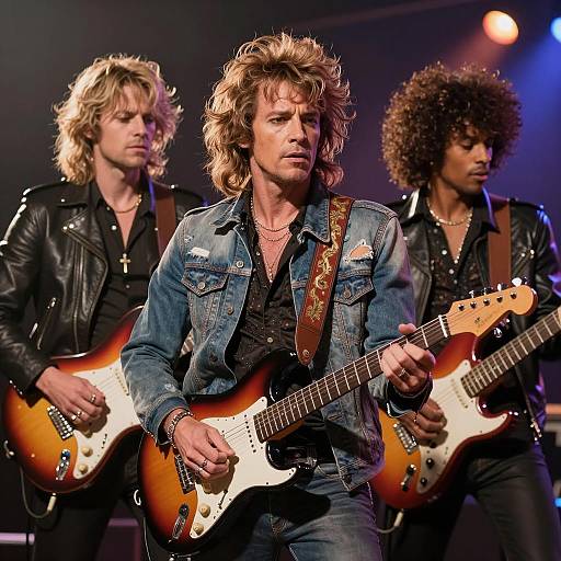 Rock Guitar Gods Performing on Stage