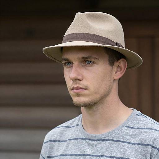 Serious Portrait of a Man in Hat