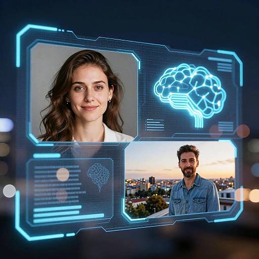Futuristic AI Image Replacement Interface