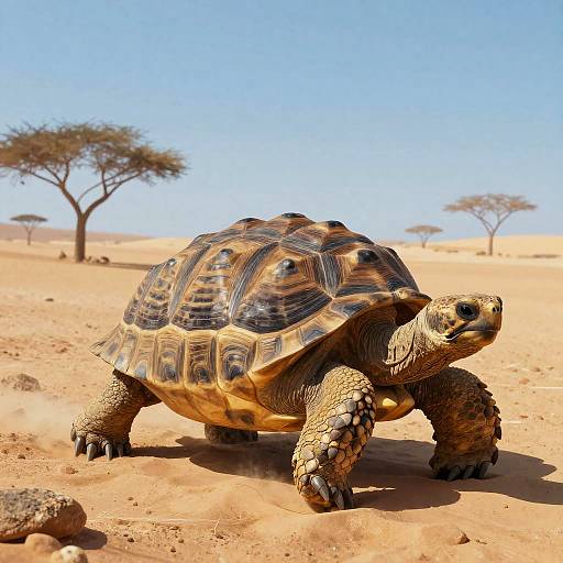Giant Tortoise in Alien Desert