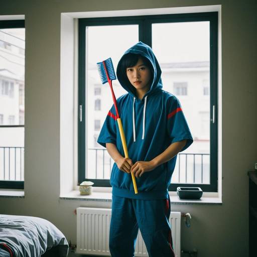 Young Asian Male in Toothbrush Cosplay Costume