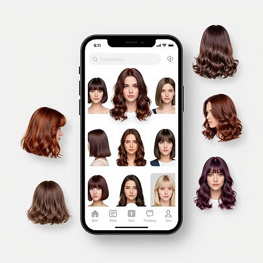 Hair Color Simulation App on Smartphone