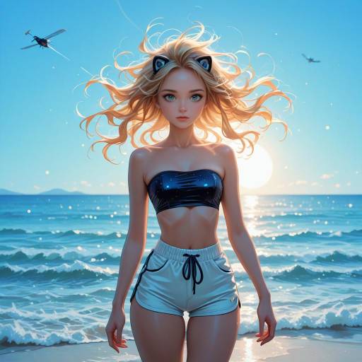 Vivacious Wild Child at the Shore
