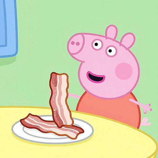 Surreal Peppa Pig Bacon Surprise