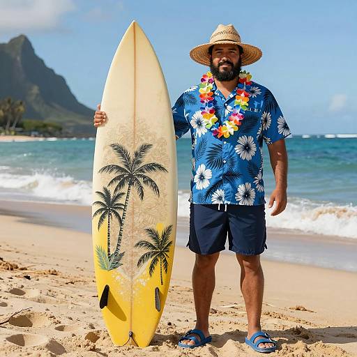 Tropical Hawaiian Beach Vibe Scene
