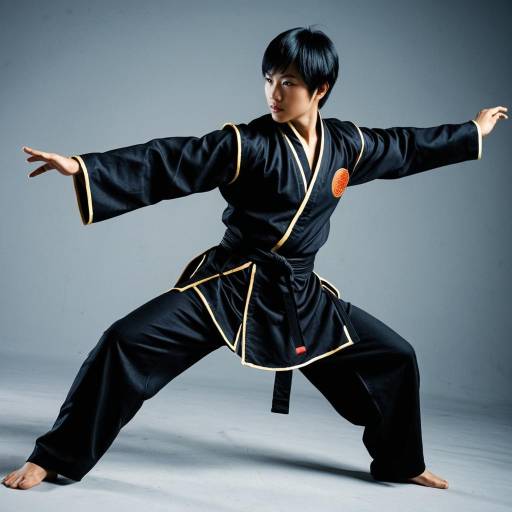Martial Artist in Black Traditional Costume