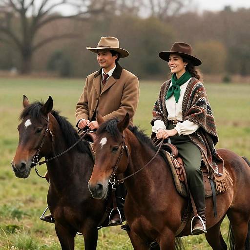 Joyful Horseback Riding in Nature
