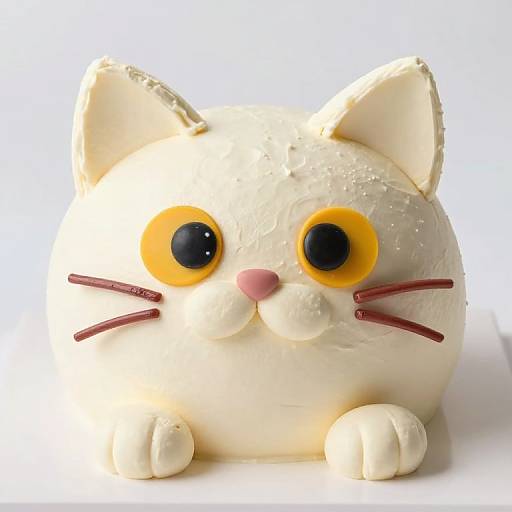 Whimsical Kitty Cake with Fruits