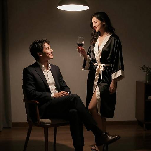 Intimate Dimly Lit Wine Evening