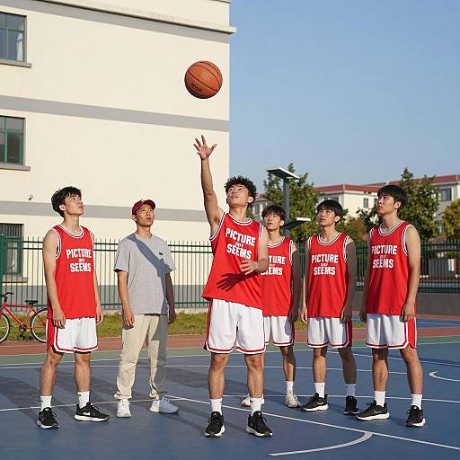 Vibrant Basketball Day on the Court