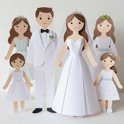 Paper Wedding Dolls by Asya Kozina