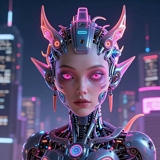 Surreal Futuristic Neon Creature