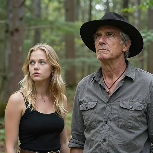 Captivating Forest Scene with Diverse Characters