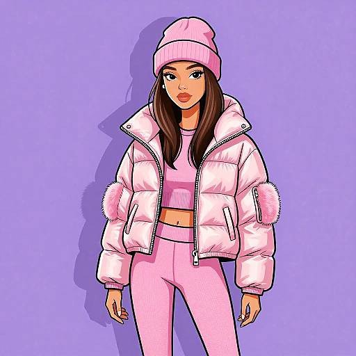 Modern Winter Chic Woman Portrait