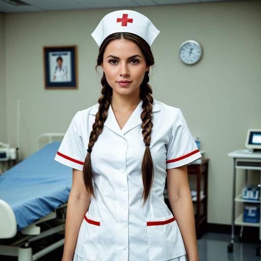 Young Female Nurse in Traditional Uniform