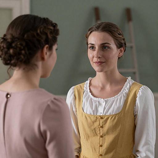 Portrait of Two Women in Period Costume