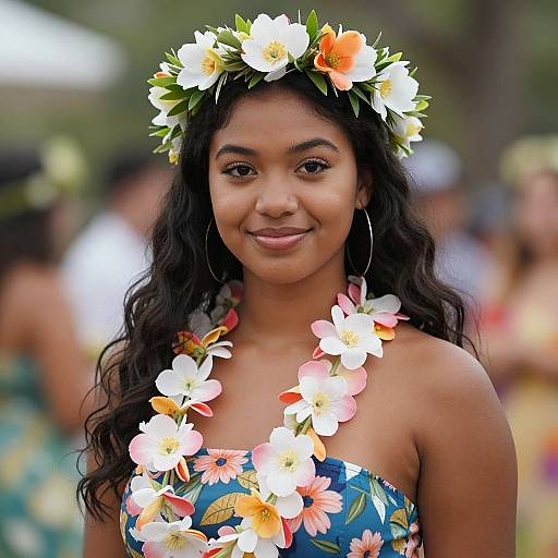 Realistic Luau Party Outfit Woman