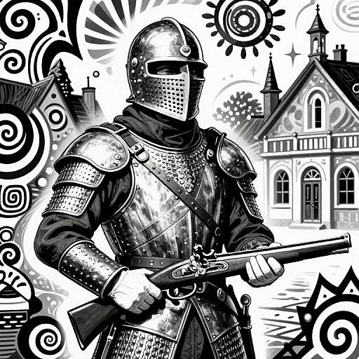 Psychedelic Town Guard in Gambeson