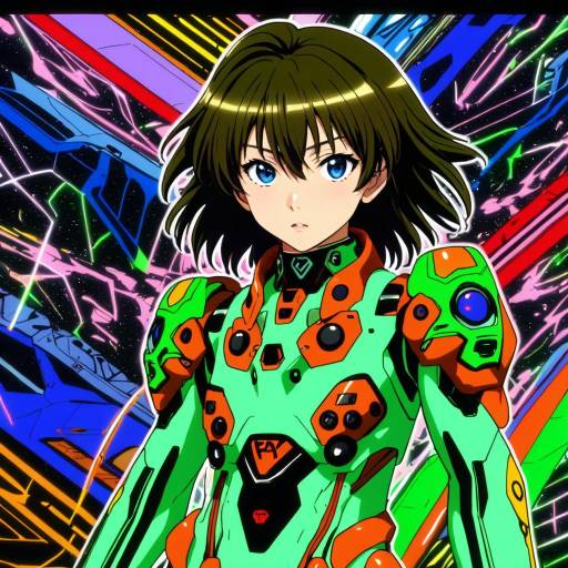 Illustration of Aida kensuke, neon genesis evangelion in the style of Harano