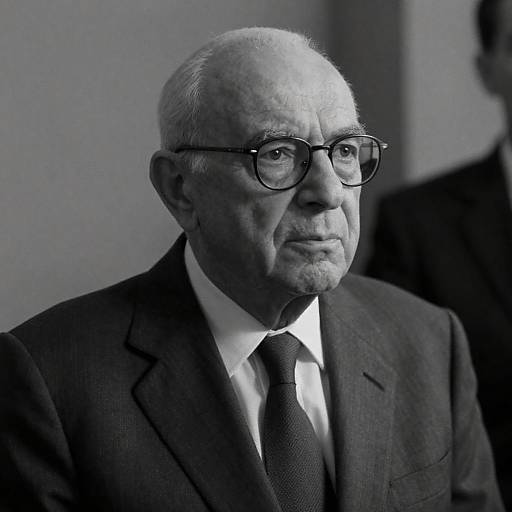 High-Contrast Vintage Portrait of Elderly Man