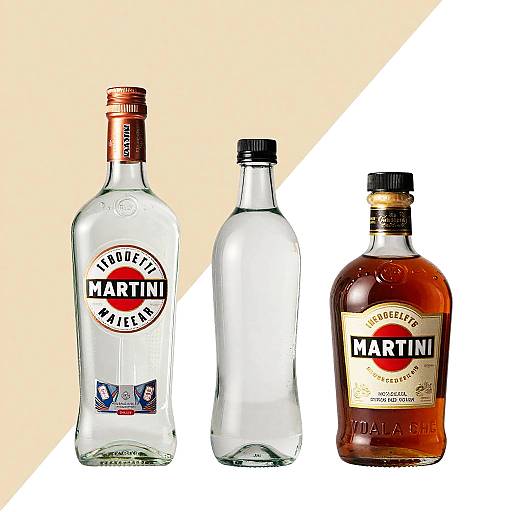 Labeled Liquor Bottles on Gradient Background