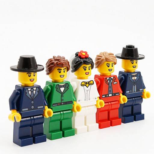 LEGO Wedding Minifigures Lineup