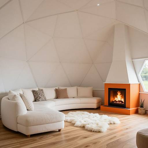 Cozy Geodesic Dome Interior Design