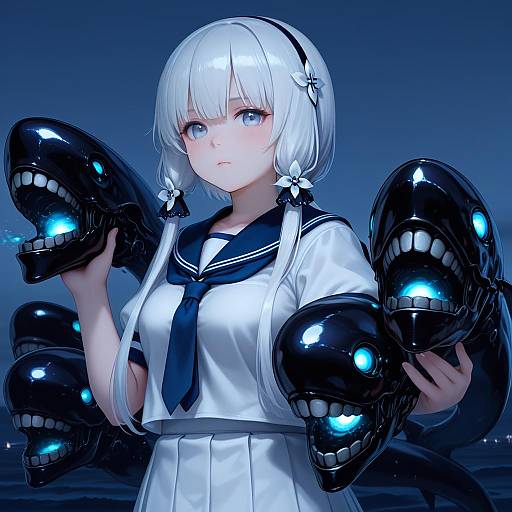 Illustration of Ha-class destroyer, kantai collection in the style of Tsubasa (abchipika)