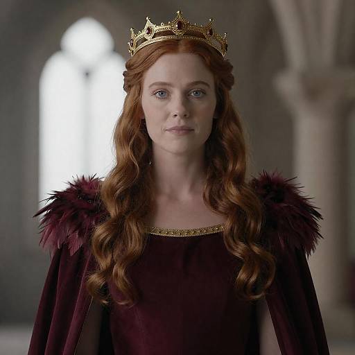 Auburn Queen with Feathered Cloak