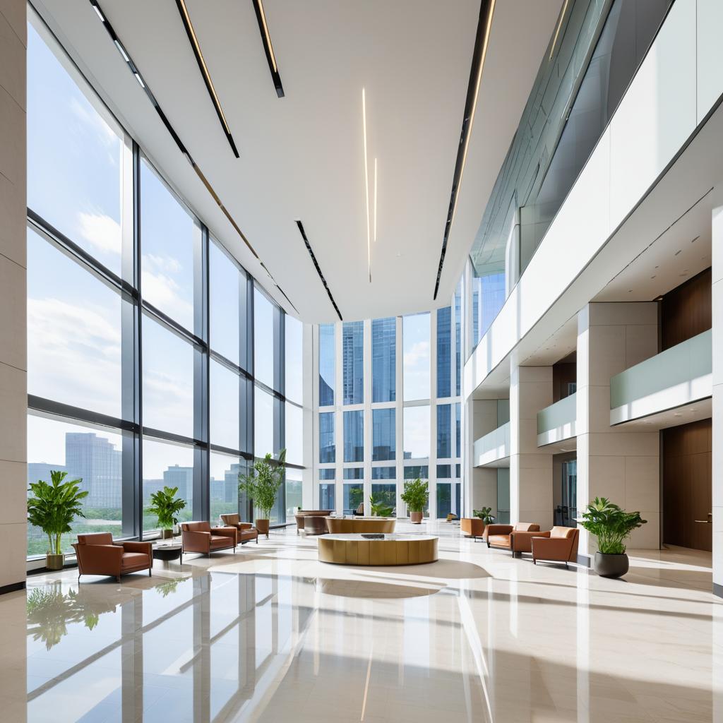 Elegant Modern Lobby Design by HOK