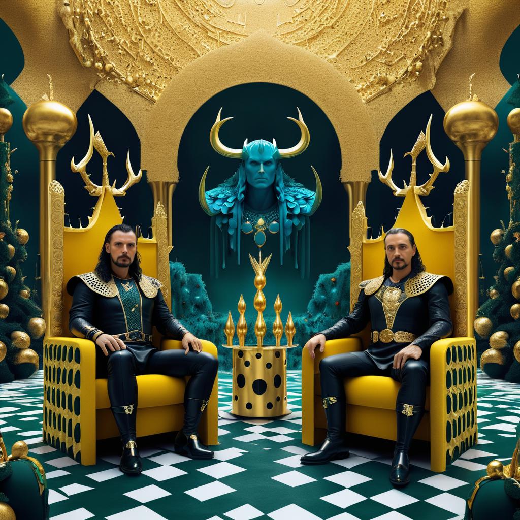 Thor and Loki: Surreal Thrones in Death